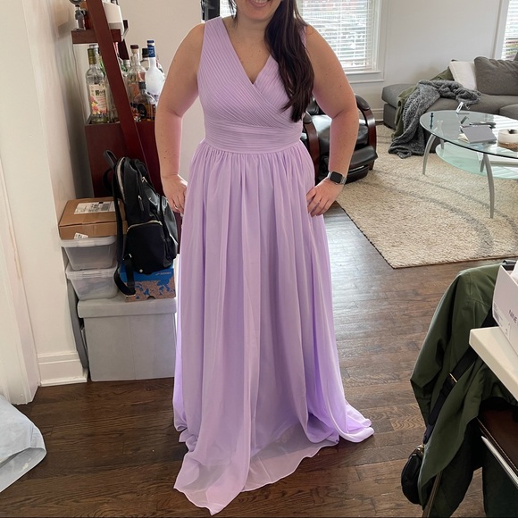 Lilac long bridesmaid dress - Picture 7 of 7